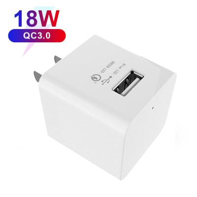 China Mobile Phone Charger 3.0 Fast Fast Charger 18W 1USB Wall Charger for sale