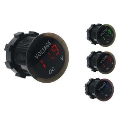 China Handsfree Car Voltmetet for DC 12V-24V Auto Car Motorcycle Truck Boat with LED for sale