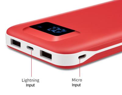 China Universal Portable Power Bank 2 USB LCD Display 50000mAh External Battery Charger For Mobile Phone for sale