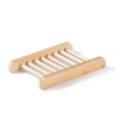 China Durable Natural Home Bamboo Wood Soap Holder Custom LOGO Handmade Bamboo Soap Bar Holder Box for Kitchen for sale