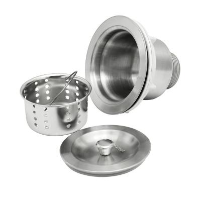 China Anti-odour Modern Style Stainless Steel Kitchen Sink Drain Strainer Anti-Odour Basket Kitchen Waste Cup Filter for sale