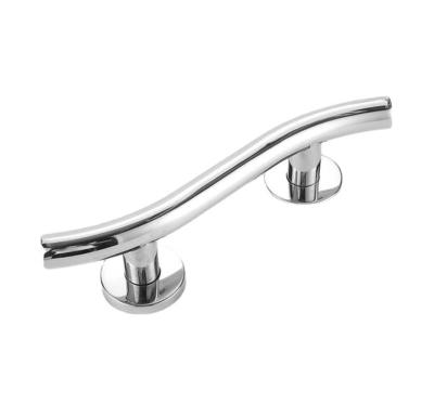 China Modern S shape wave shape  bathroom handrail stander security pole and curve grab bar showers handicap rails stainless steel grab bar for sale