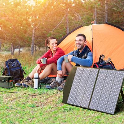 China 160W 200W 300W Monocrystalline Silicon Solar Panel SunPower Portable Foldable Monocrystalline Solar Battery Charger for Camping Power Station for sale