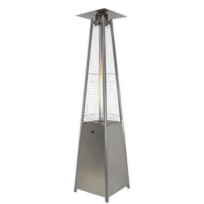 China Glass Tube Patio Gas Heater Garden Gas Flame Heater Stocked Gases Portable Pyramid Outdoor Table Top for sale