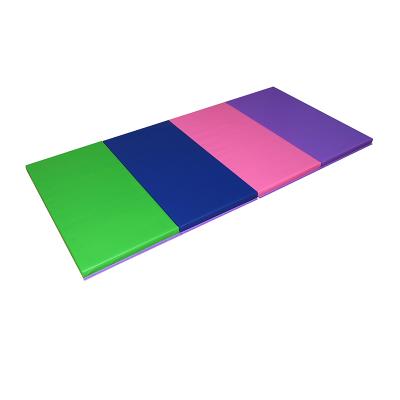 China CUSTOM FITNESS Home FITNESS GYM Export EPE PVC Trainer Exercise Green Tumbling Folding Folding Mat for sale