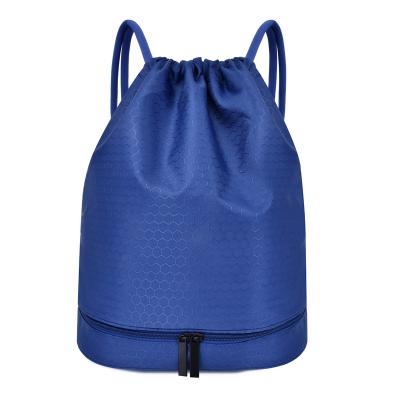 China High Quality Suction String Bag Gym Fitness Recycling Rising Running Sports Mesh Bag Basketball Football Polyester Backpack for sale