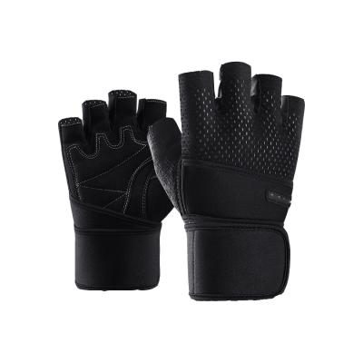 China Gym Outdoor Sports Cycling Custom Weightlifting Gym Cycling Increasing Half Finger Warm Glove Outdoor Sports Gloves With Wrist Support Wrap for sale