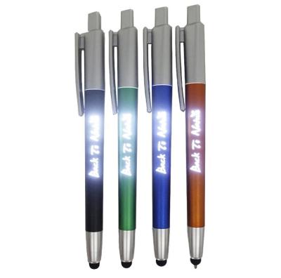 China Fashionable Balpoint Pen Promotional Medical School Party Wedding Gifts Retractable Click Plastic Led Custom Printed Laser Engrave Logo Light Up Pen for sale