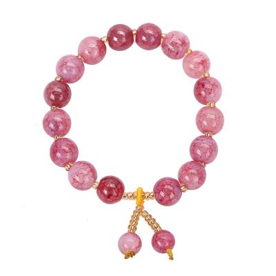 China New Sales Promotion Gift DIY Natural Crystal Stone Charm Beaded Bracelet FASHION For Men Women Jewelry for sale