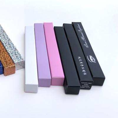 China Recycled Materials Custom DIY Prepare Empty Holographic Twist Eyeliner Oil Pen Packaging Box Wrapping Foldable Cuticle Lip Gloss Packaging Boxes for sale