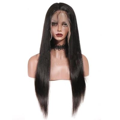 China Silky Straight Wave 10~24 Inch Brazilian Human Hair Wigs 13X6Transparent Straight Lace Frontal Closure Lace Hair Wig For Black Women for sale