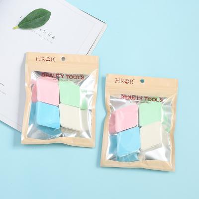 China Reusable Quadrilateral Candy Color Sponge 4pcs Soft Magic Makeup Face Cleansing Cleansing Makeup Esponja De Face Wash Cosmetic Blast for sale