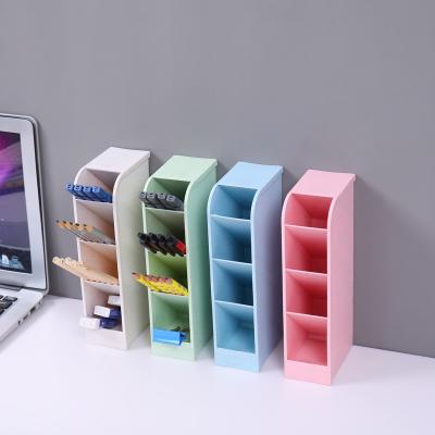 China Minimalist creative fashion pen stand Korean style oblique stem and wheat cosmetics storage box office multifunctional office stationery for sale