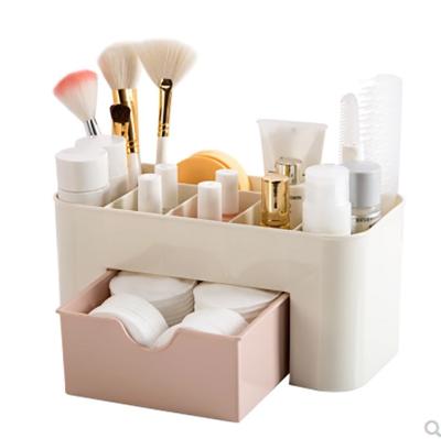 China Compartmentalized Makeup Organizer Box Cosmetic Storage Box Bathroom Skin Care Products Drawer Finishing Dressing for sale