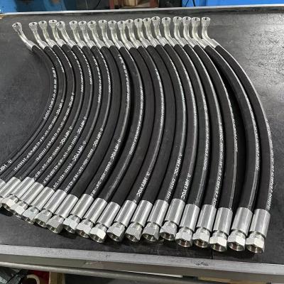 China No Leak SAE 4Shipping And Oil Handling 3/4 Hydraulic Industrial Rubber Hose Set For Oil And Water Venting for sale