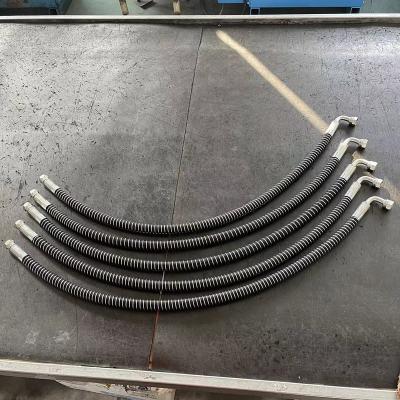 China No Leak Oil SAE 2 Layer Steel Wire With Spring Jacket Hydraulic Industrial Rubber Hose Assembly For Oil, Water And Gas. for sale