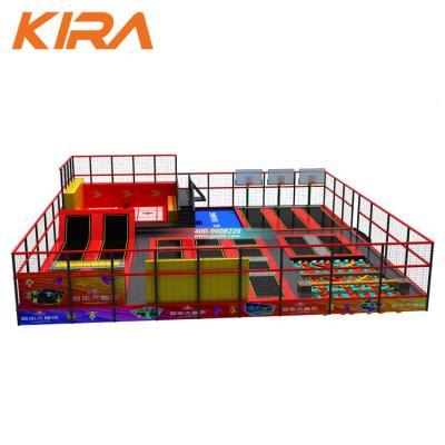 China With Protective Net Kids Indoor Trampoline Park With Soft Play Trampoline Commercial Playground Park for sale