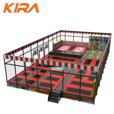 China With Protective Equipment Net Indoor Custom Size Amusement Park Large Trampoline Park For Kids for sale