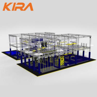 China With Customized Adult Obstacle Courses Ninja Course Indoor Sports Playground Net Protectors for sale