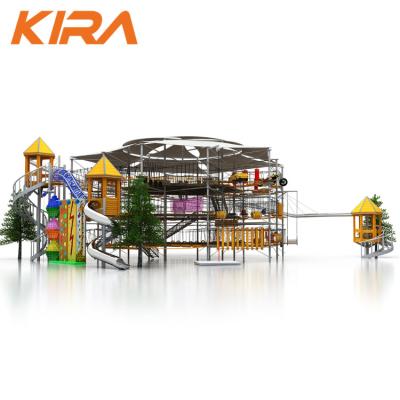 China Customized Outdoor Adventure Obstacle Course Elevation Rope Course Ropes Challenge Course For Commercial Amusement for sale