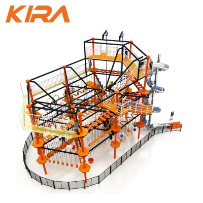 China Indoor Soft Playground Equipment Team Building Ropes Course Training Indoor Rope Course Tower for sale