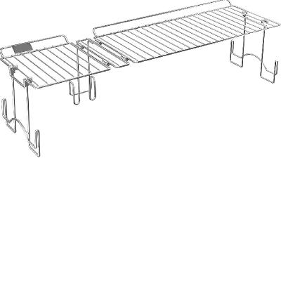 China Dustproof Grill Rack One-Step Clip On Attachment Portable And Folding Griddle Heater Rack for sale