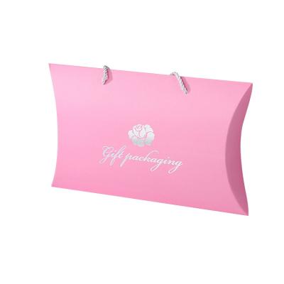 China Recyclable Custom Hot Sale Money Stamping Small Pink Printed Pillow Box for sale