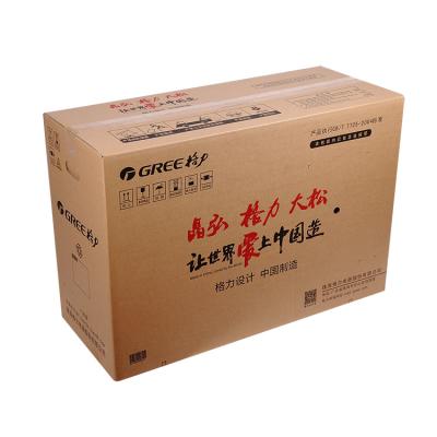 China Custom Printing Report Shipping Cajas De Carton Box Supplier Corrugated Air Conditioner Packaging 7 Ply Recyclable Large for sale