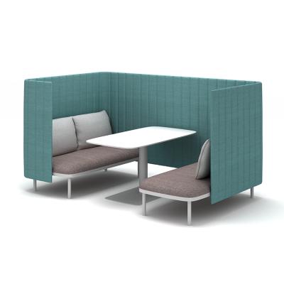 China (Other) MEET&CO factory price wholesale adjustable modern office sofa set fabric type office meeting booth office telephone pod with desk for sale