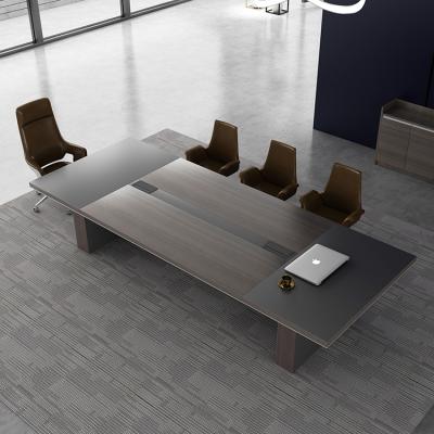 China Modern Panel Conference Room Table Design Office Smart Rectangle Shape Conference Table for sale