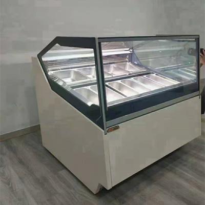 China Single-temperature Intelligent Automatic Temperature Control Ice Cream Display Showcase Freezer for sale