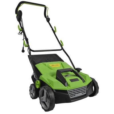 China VERTAK 1600W Electric Garden Dethatcher Hand Push 15 Inch Lawn Raker And Thatcher 200mm for sale