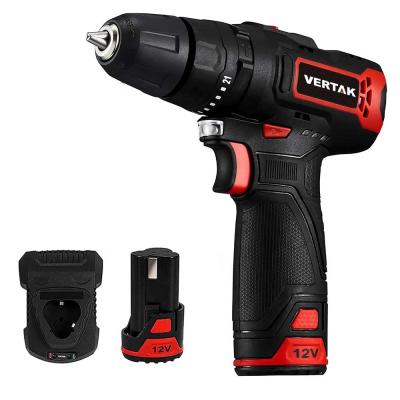 China VERTAK 12V Li-ion Battery Multi Torque Setting Impact Wrench Cordless Handheld Drill 0.8-10mm for sale