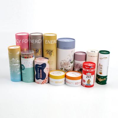 China Eco-friendly Jubilance cylinder Kraft paper round box empty biodegradable craft cardboard boxes packaging tubes for sale