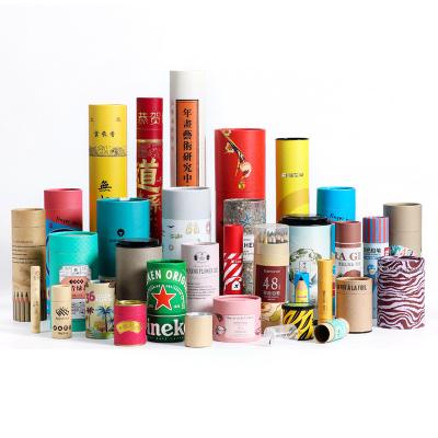 China Eco-friendly Cylinder Packaging Tube Custom Recyclable Cylinder Box Packaging Cardboard Round Tube Box for sale