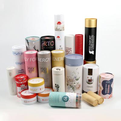 China Eco-friendly Jubilance recycled craft ECO friendly round paper tube cylinder packaging for tea tube paper box for sale