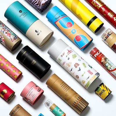 China Eco-friendly High quality eco friendly material round cylinder kraft paper cardboard tube packaging for sale