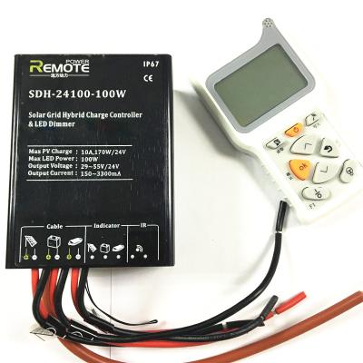 China Fully Waterproof Materials High Efficiency PWM 10A 20A AC DC On Grid Hybrid Solar Charge Controller For Solar System for sale