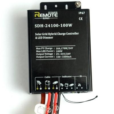 China Charger Controller Waterproof IP67 Lithium Solar Grid Hybrid Charge Controller With Built In Led Driver for sale