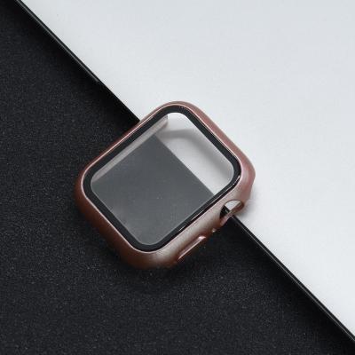 China Plastic 360 Full Page View Matte Hard Protect Case Cover For Apple Watch 6/SE/5/4/3/2/1 With 40mm 44mm Protective Film for sale