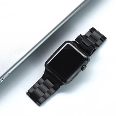 China Stainless Steel Three Beads Watch Strap For Apple Watch Band 42mm 38mm For Apple Metal Strap for sale