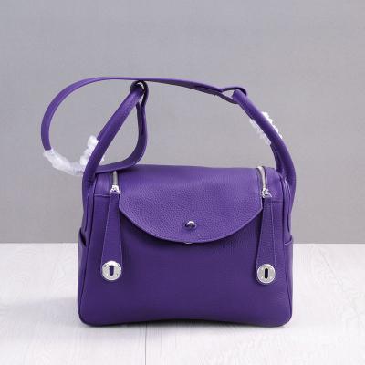 China women high quality purple 30cm 26cm lychee leather bags designer handbags M-G02-23 for sale