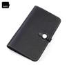 China Hot sell nice quality black women designer wallets natural cowhide leather wallet passport wallet flat wallet HY-W02 for sale