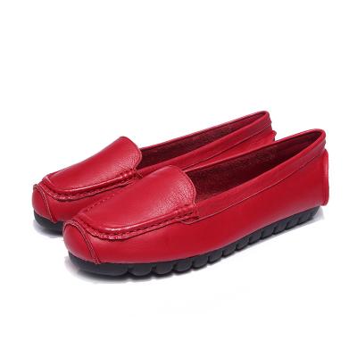 China high quality red slip-up loafers cowhide driving shoes women comfortable shoes fashion brand shoes designer shoes BS-L2 for sale