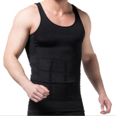 China Best Antibacterial Selling Super Slim Mens Breathable Body Shaping Vest Fitness Mens Shirt for sale