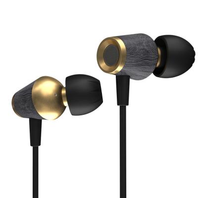 China Noise Canceling Bass Earphones Sports Dynamic Wooden Headset Metal Earphone CCA CST In-Ear Heavy Earphone for sale