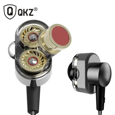 China High Fidelity DD+BA Bass Harphone Double Drivers QKZ KD2 Double Drivers Earphone Clear Sound Stereo With Mic for sale