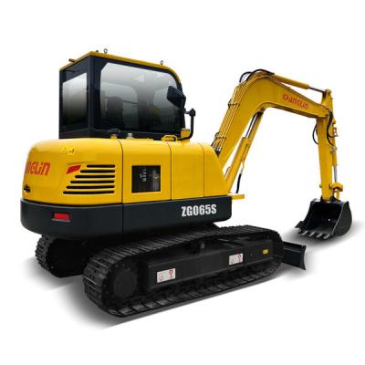 China pequeña mini excavadora ZG065S Diseño ergonómico con espacio de conducción espacioso en venta