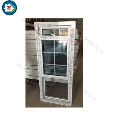 China Sliding standard upvc vertical sliding window pvc double hung double glazed windows supplier for sale