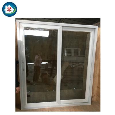 China America Standard Upvc Tempered Glass Sliding / Vinyl Impact Sliding Window for sale